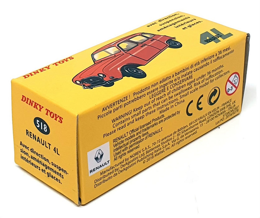 Atlas Editions Dinky Toys 518 - Renault 4L - Deep Red