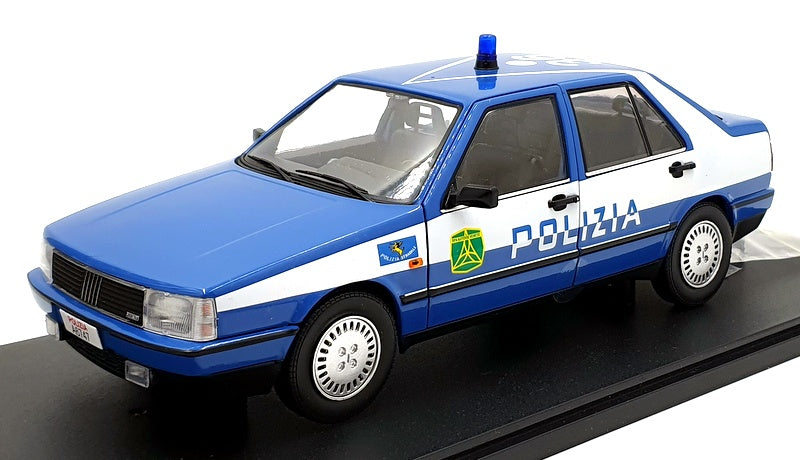 Mitica 1/18 Scale 201007-D - 1987 Fiat Croma CHT Polizia Light Blue / White