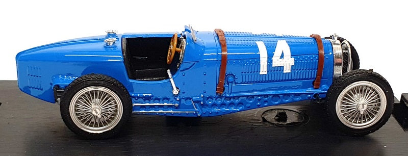 Brumm 1/43 Scale R042 - Bugatti Type 59 #14 France GP 1934 Nuvolari - Blue