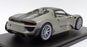 Welly 1/18 Scale Diecast 18051W - Porsche 918 Spyder Carbon Roof - Grey