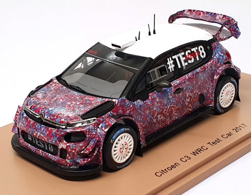 Spark 1/43 Scale S5158 - Citroen C3 WRC Test Car 2017 - Purple/White