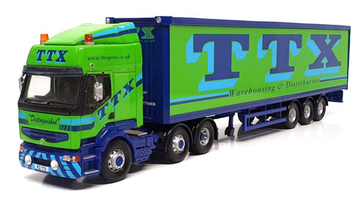 Corgi 1/50 Scale CC12112 -  Renault Premium Box Trailer (TTX) Green/Blue