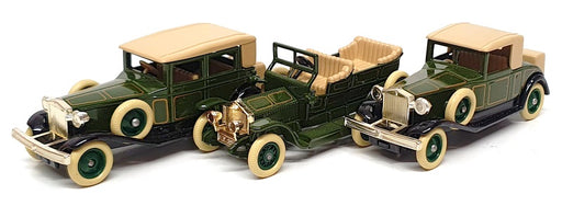 Lledo Diecast LLRR3 - Set Of 3 Rolls Royce Model Cars - Green