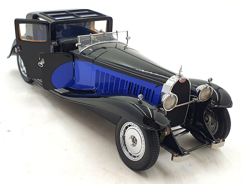 Bauer 1/18 Scale 3293-J4 - Bugatti Royale Coupe De Ville - Blue/Black