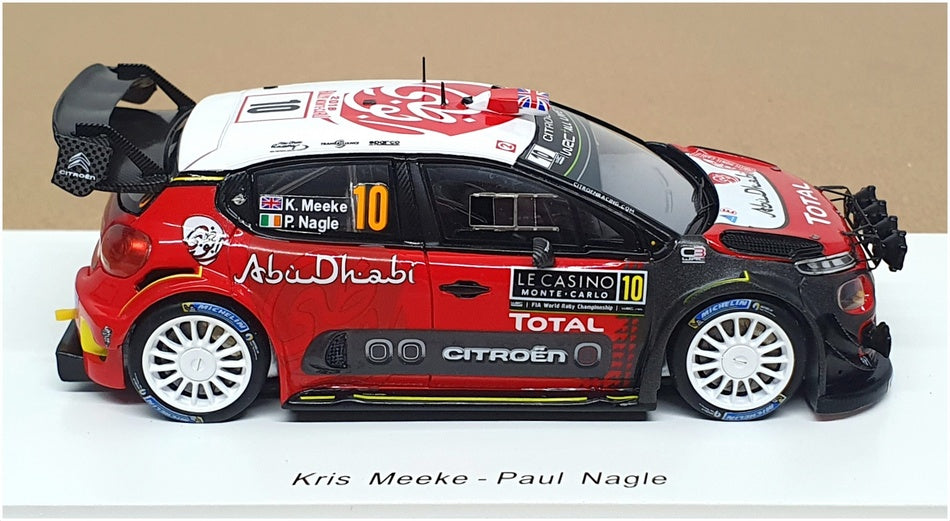 Spark 1/43 Scale S5960 - Citroen C3 #10 WRC Rally Monte Carlo 2018