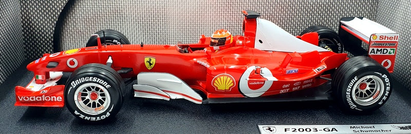 Hot Wheels 1/18 Scale Diecast B1023 - Michael Schumacher Ferrari 2003-GA