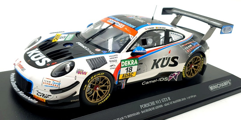 Minichamps 1/18 Scale Diecast 153 186918 - Porsche 911 GT3 R Kues Team 75 2018