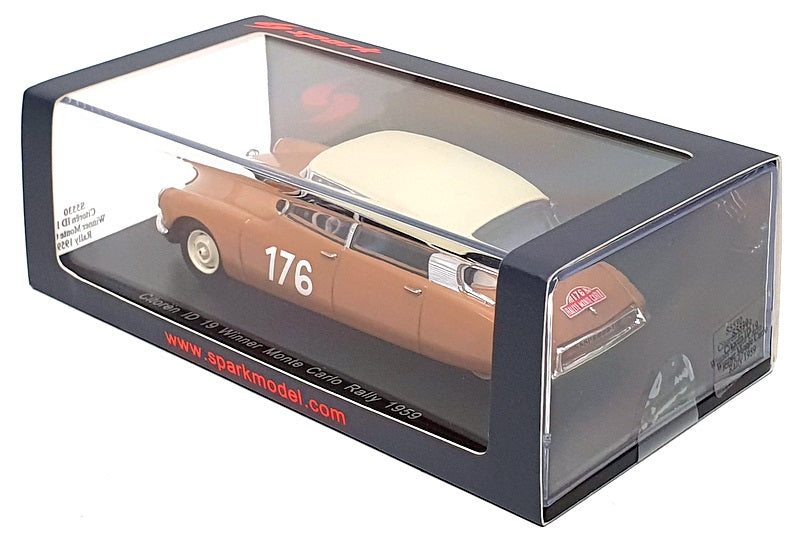 Spark 1/43 Scale S5530 - Citroen ID19 #176 Winner Monte Carlo 1959 - Brown/Cream