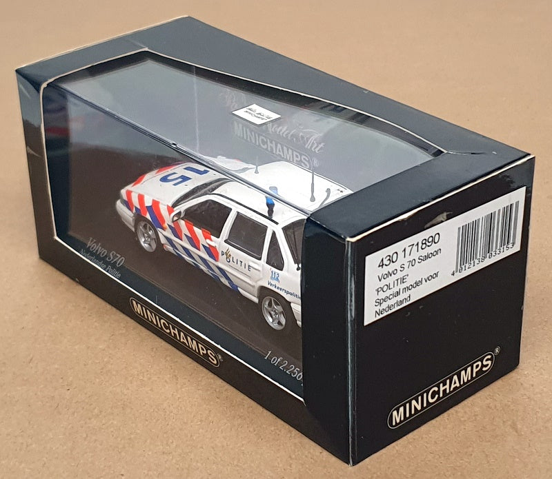 Minichamps 1/43 Scale 430 171890 - Volvo S70 Saloon Politie Netherlands - White