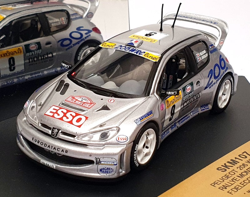 Skid 1/43 Scale SKM107 - Peugeot 206 WRC #9 Monte Carlo Rally 2000 - Silver