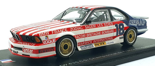 Spark 1/43 Scale SF257 - BMW 635 CSi #18 Championnat de France 1985