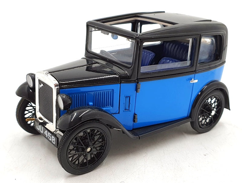 Ricko 1/18 Scale Diecast DC21125M - Austin 7 De Luxe Saloon 1932 - Blue/Black