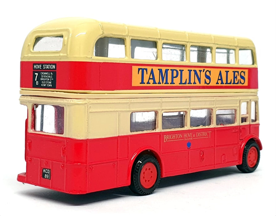 Corgi 12cm Long Diecast D599 - AEC Bus R7B Hove Station - Red/Cream