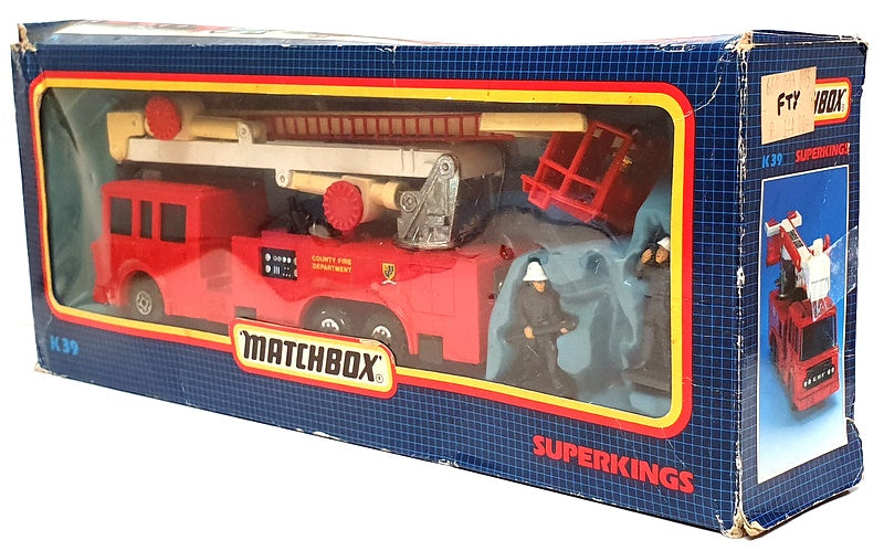 Matchbox 26cm Long Diecast K 39 - ERF Simon Snorkel Fire Engine - Red