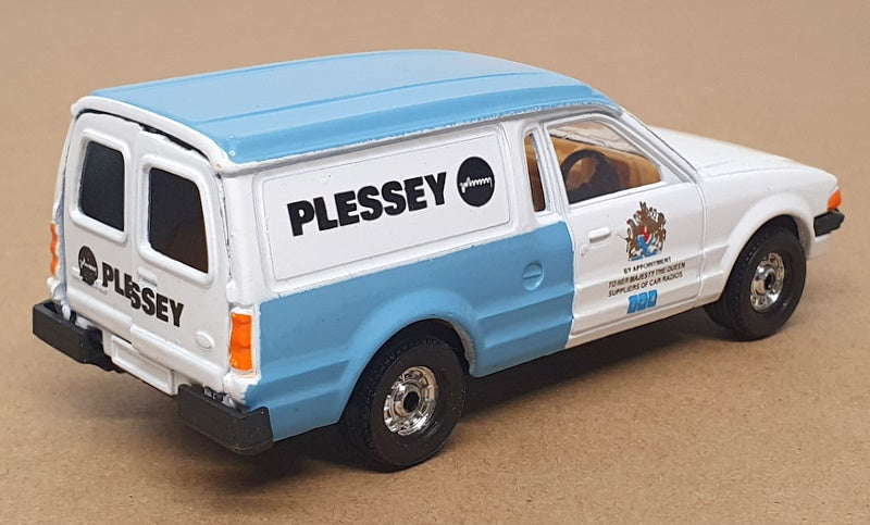 Corgi Appx 11.5cm Long C496/9 - Ford Escort Van (Plessey) Lt Blue/White