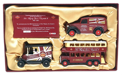 Corgi Diecast 62142 - Queen Elizabeth II 3 Piece Commemorative Set 1953-2013