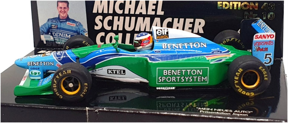 Minichamps 1/43 Scale 510 430011 - Benetton Ford B193B Japan Test '94 Schumacher