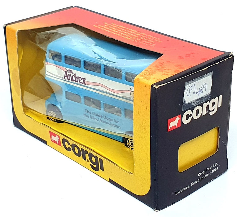 Corgi 12cm Long Diecast 469 (F) - Routemaster Double Deck Bus - Lt Blue