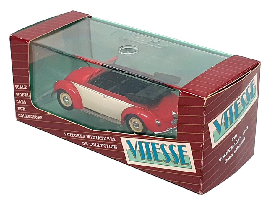 Vitesse 1/43 Scale 410 - 1949 Volkswagen Open Cabriolet - Red/White