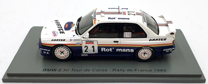 Spark Model 1/43 Scale S8485 BMW E30 #21 Tour de Corse Rally de France - 1989