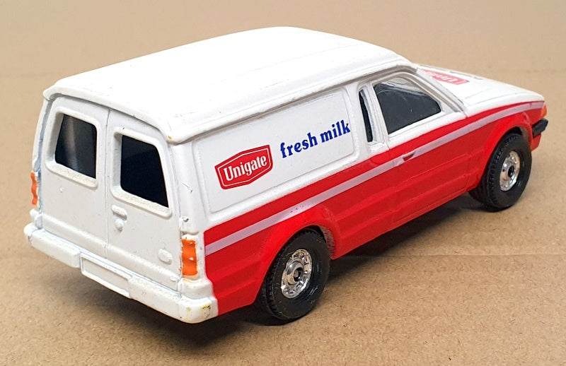 Corgi Appx 11.5cm Long C534 - Ford Escort Van (Unigate) White/Red