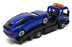 Burago 1/43 Scale 18-31418 - Flatbed Tow Truck & Audi - Blue