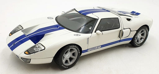 Beanstalk 1/18 Scale Diecast DC18924X - Ford GT - White/Blue Stripes