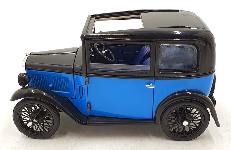 Ricko 1/18 Scale Diecast DC21125M - Austin 7 De Luxe Saloon 1932 - Blue/Black