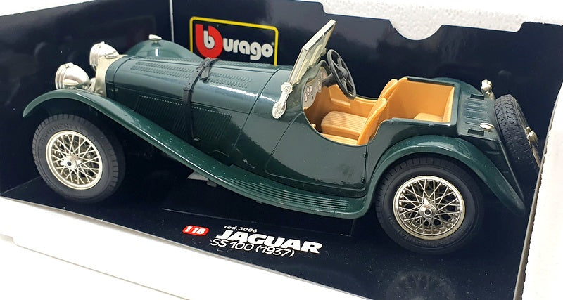 Burago 1/18 Scale Diecast 3006 - Jaguar SS 100 1937 - Green