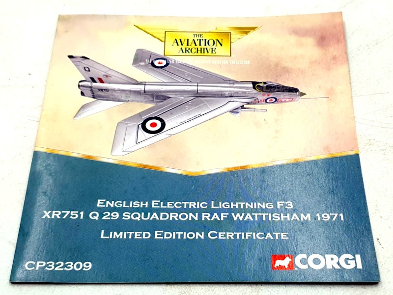 Corgi 1/72 Scale Diecast CP32309 - English Electric lightning F3 RAF 1971