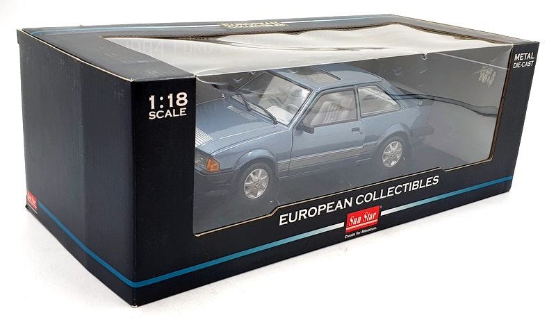 Sun Star 1/18 Scale Diecast 4999 - 1984 Ford Escort RS 1660i - Caspian Blue