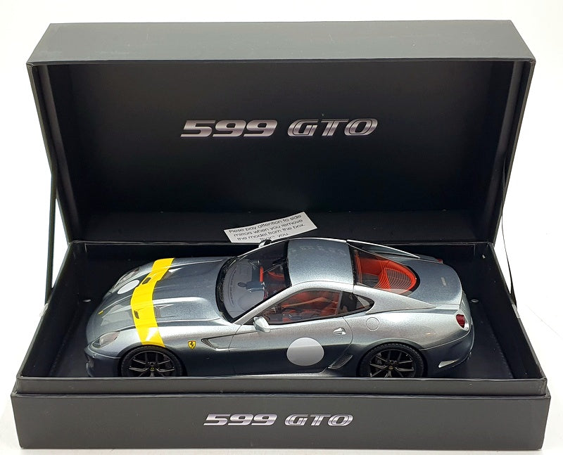 MR Models 1/18 Scale FE03C - Ferrari 599 GTO - Silver/Yellow Stripe