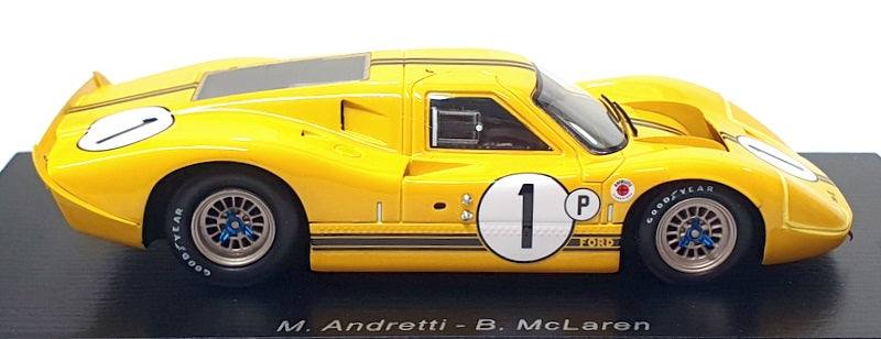 Spark 1/43 Scale 43SE67 - Ford GT40 MkIV #1 Winner Sebring 12H 1967 - Yellow