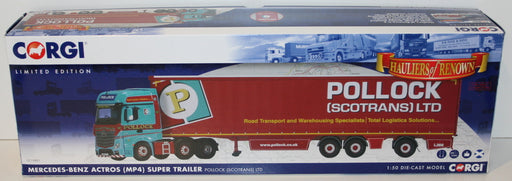 Corgi 1/50 Scale CC15801 Mercedes Benz Actros MP4 Super Trailer Pollock Ltd