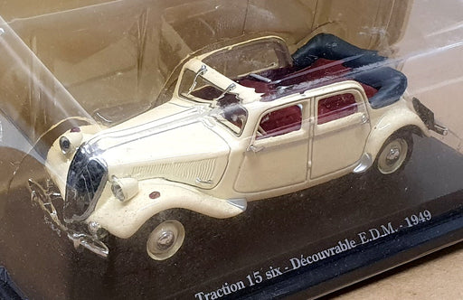 Atlas Editions 1/43 Scale 6112 507 - 1949 Citroen Traction 15 Six E.D.M. - Cream