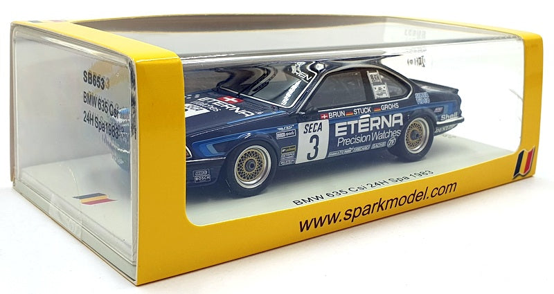 Spark Model 1/43 Scale Resin SB653 - BMW 635 Csi 24H Spa 1983