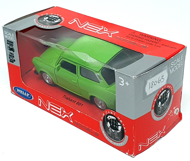 Welly NEX 1/32 Scale 18063 - Trabant 601 Pull Back & Go Diecast - Green