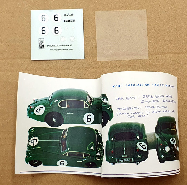 Provence Moulage 1/43 Scale Kit K841 - Jaguar XK 140Coupe Le Mans 1956