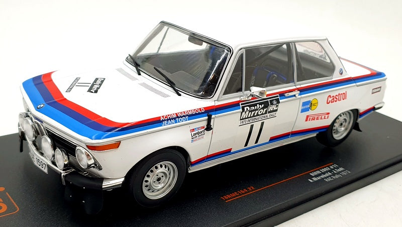 IXO 1/18 Scale Diecast 18RMC164 - BMW 2002 #11 RAC Rally 1973 J.Todt