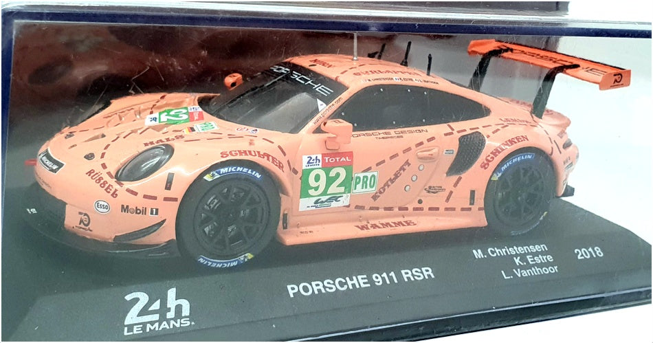 Altaya 1/43 Scale PA02 - Porsche 911 RSR 24h #92 Le Mans 2018 - Pink