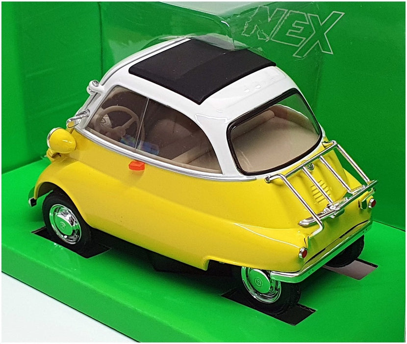 Welly NEX 1/18 Scale Diecast 24096W - BMW Isetta - Yellow/White