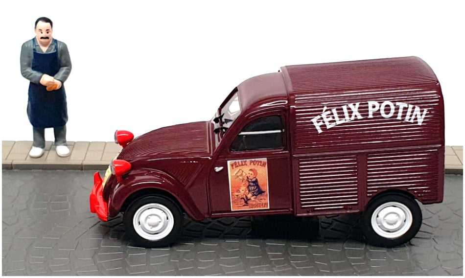 Atlas Editions 1/43 Scale 2428 001 Citroen 2cv Van (Felix Potin) - Maroon