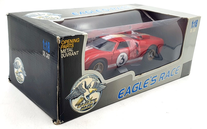 Eagles Race 1/18 Scale Diecast 174002 - Ford GT40 #3 Red/White Le Mans