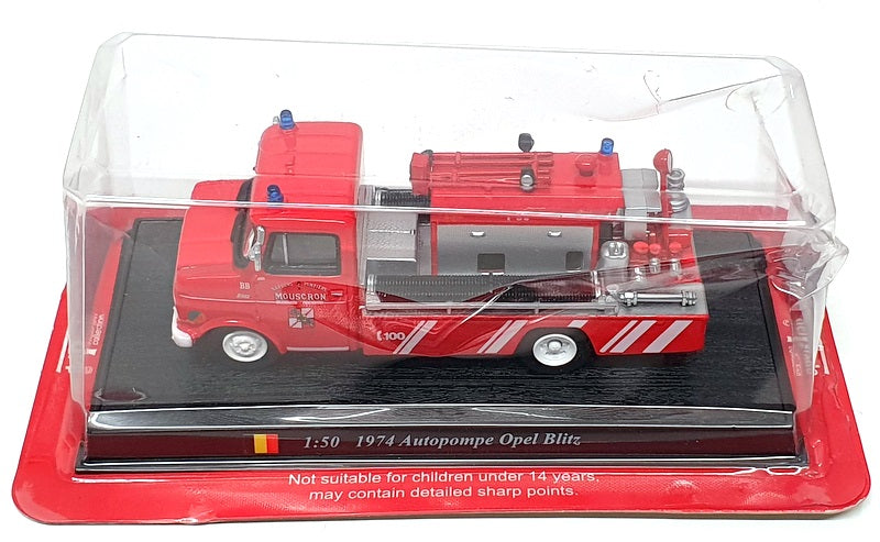 Del Prado 1/50 Scale FEN30 - 1974 Opel Blitz Fire Engine Truck - Red