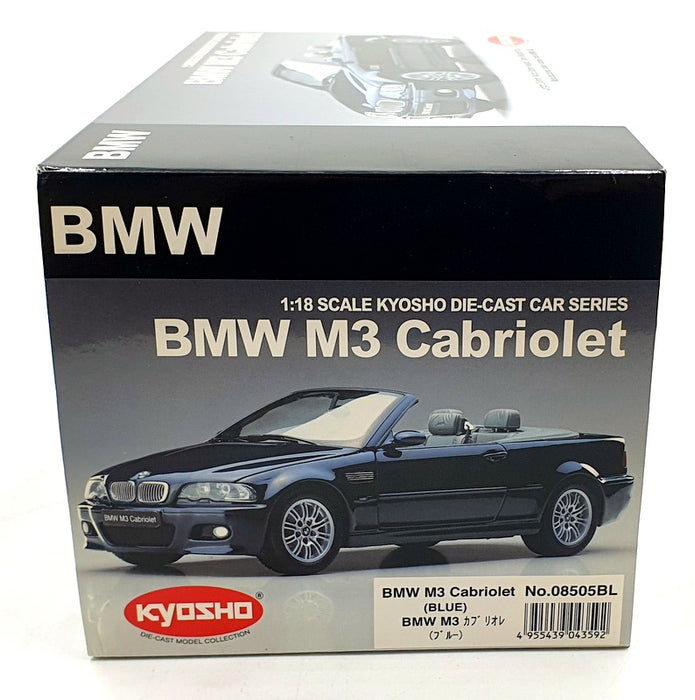 Kyosho 1/18 Scale 08505BL - EMPTY BOX ONLY - BMW M3 Cabriolet Blue