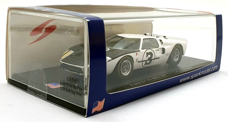 Spark Model 1/43 Resin US255 - Ford GT40 Mk2 2nd 12H Sebring 1966 #3 Hansgen