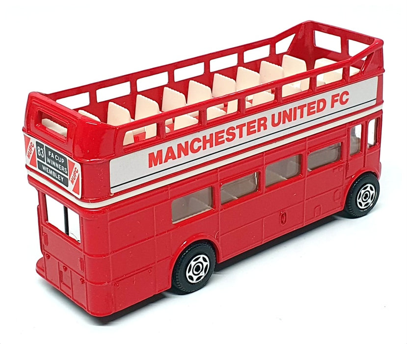 Corgi Appx 12cm Long 469 - AEC Routemaster Open Top Bus (Manchester Utd) Red