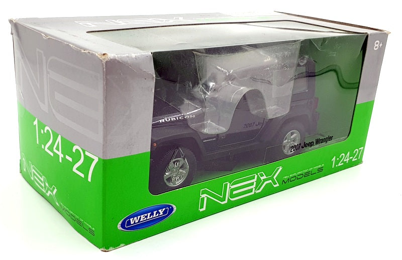 Welly NEX 1/24 Scale Diecast 22489HW-GRY - 2007 Jeep Wrangler - Dark Grey