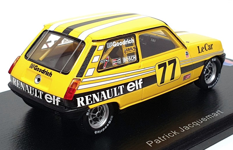 Spark 1/43 Scale US059 - Renault 5 #77 IMSA RS 1980 P. Jacquemart - Yellow