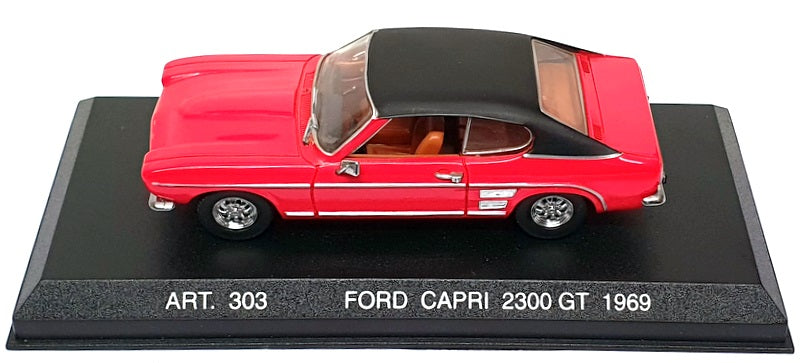 Detail Cars 1/43 Scale ART303 - 1969 Ford Capri 2300 GT - Red/Black